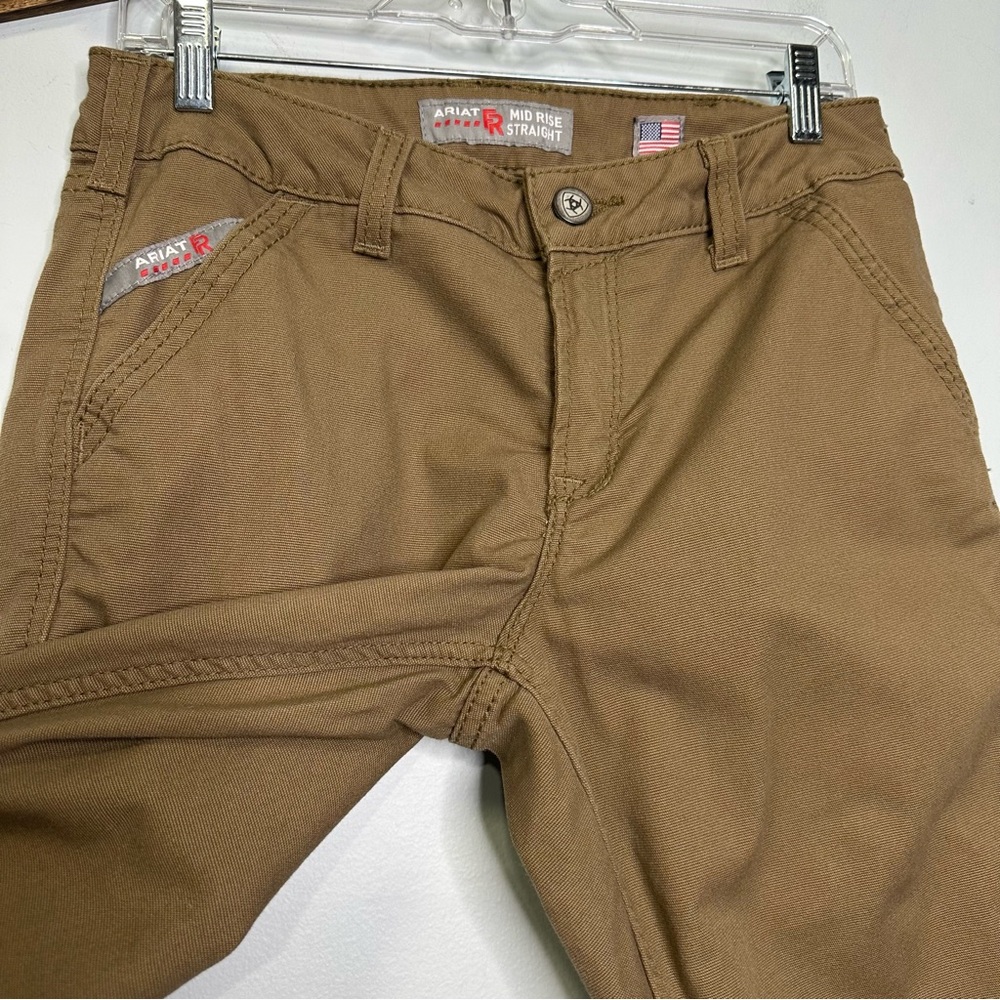 Ariat Flame Resistant Stretch Duralite Canvas Stackable Straight Leg Work Pants - Picture 6 of 16